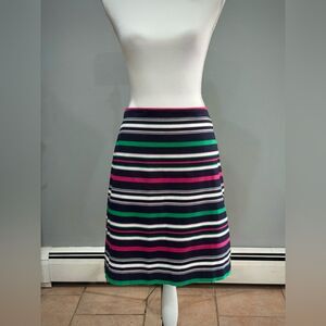 Navy Talbots Outlet Striped Skirt Size 16P NWT